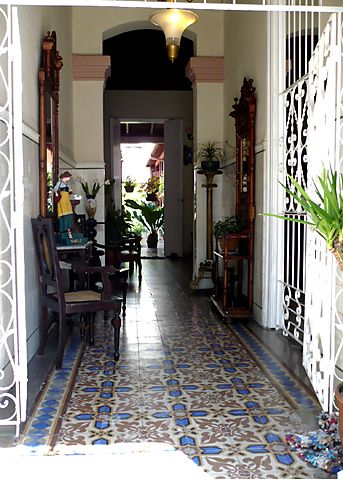 'Entrance to the casa' Casas particulares are an alternative to hotels in Cuba.